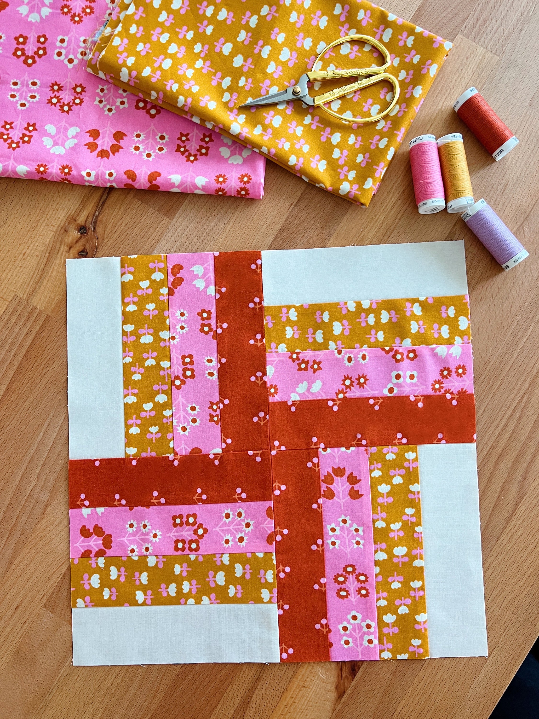 Rail Fence Quilt Block PDF Pattern - With Video Tutorial - Learn to ...
