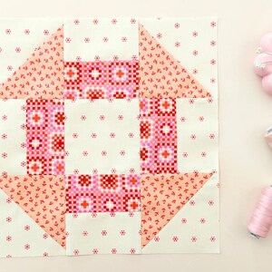 Churn Dash Quilt Block PDF Pattern With Youtube Video / Learn to Quilt ...