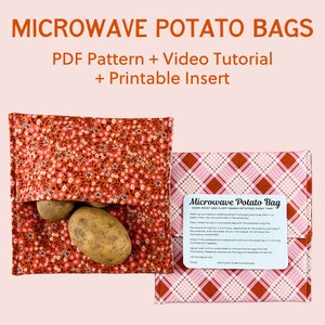 Microwave Potato Bag Sewing Pattern // Plus Cooking Instructions // Beginner Friendly - With Video Tutorial