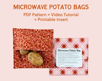 Microwave Potato Bag Sewing Pattern // Plus Cooking Instructions // Beginner Friendly - With Video Tutorial