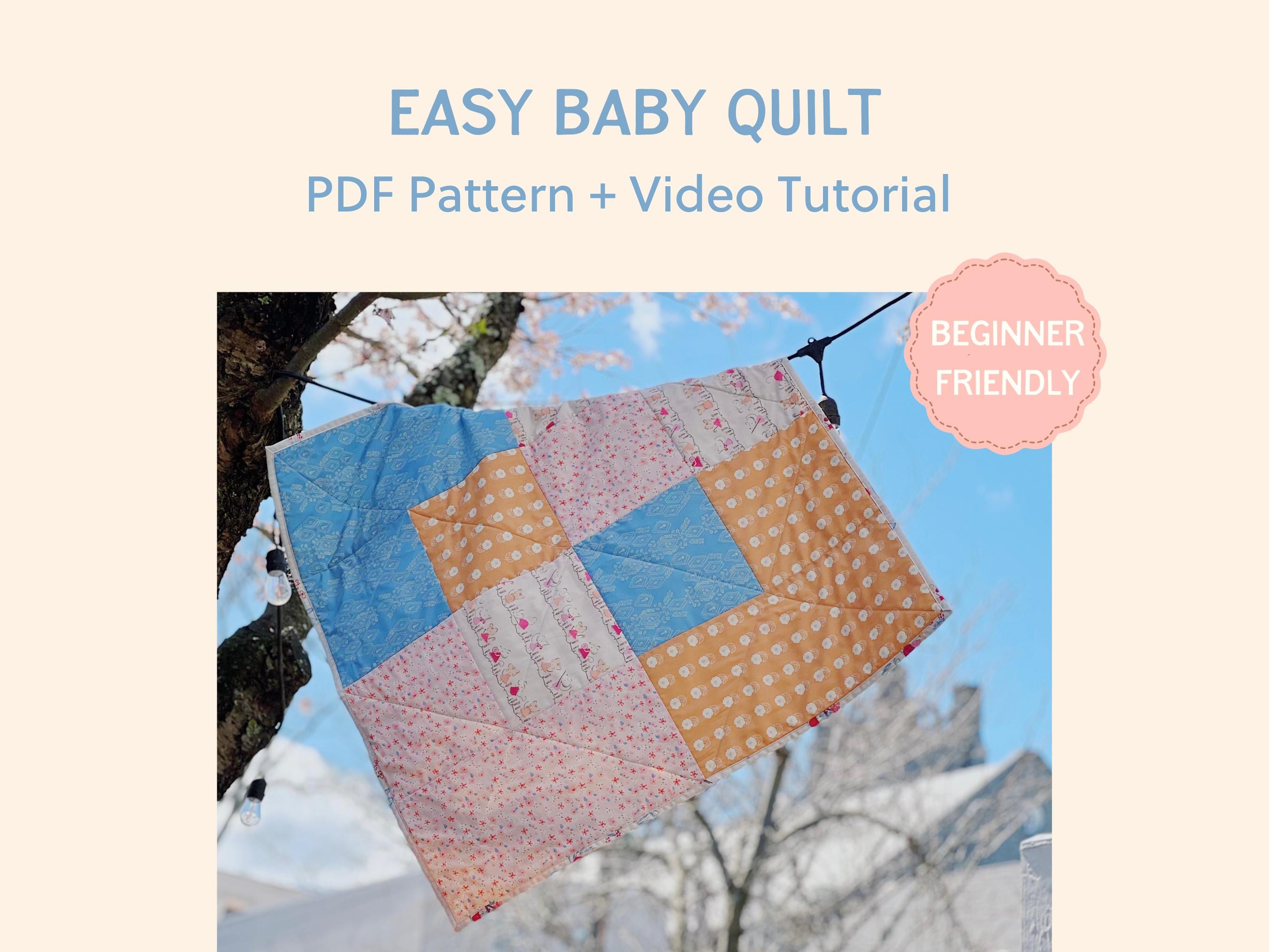 Easy Baby Quilt Pattern PDF // Quick Beginner Quilting Project With ...