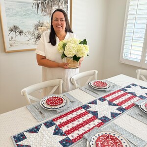 Stars and Stripes Quilted Table Runner Pattern – Patriotic Decor (PDF ...