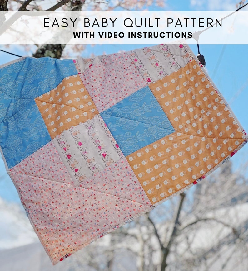 Quick and Easy Baby Quilt Pattern // Quilting for Beginners // Learn to Quilt with Video Tutorial image 7