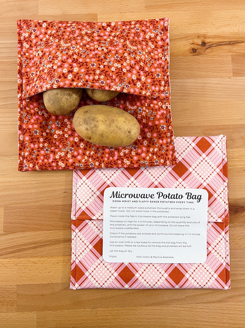 Microwave Potato Bag Sewing Pattern // Plus Cooking Etsy