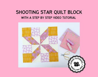 Shooting Star Quilt Block PDF | Mystery Block of the Month 2026