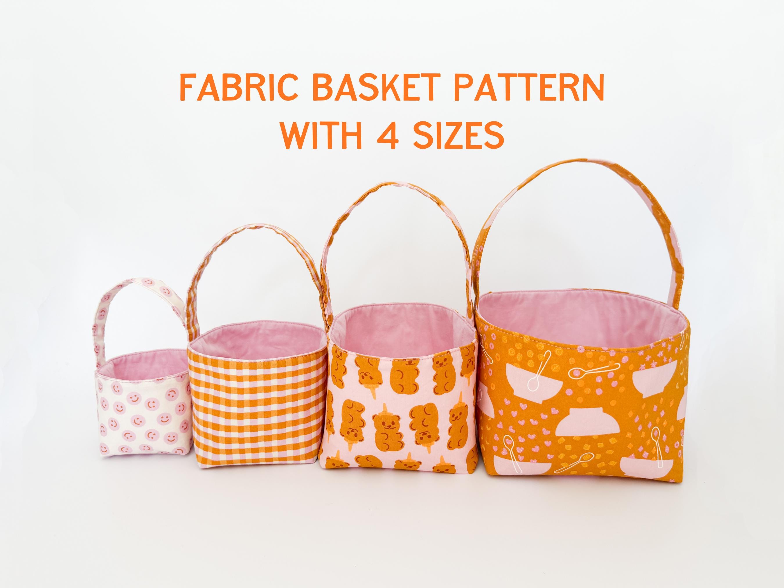 Fabric Basket Sewing Pattern PDF - 4 Sizes - Beginner Friendly - Etsy