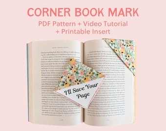 Fabric Bookmark Sewing Pattern // Beginner Friendly // Learn to Sew with Video Tutorial