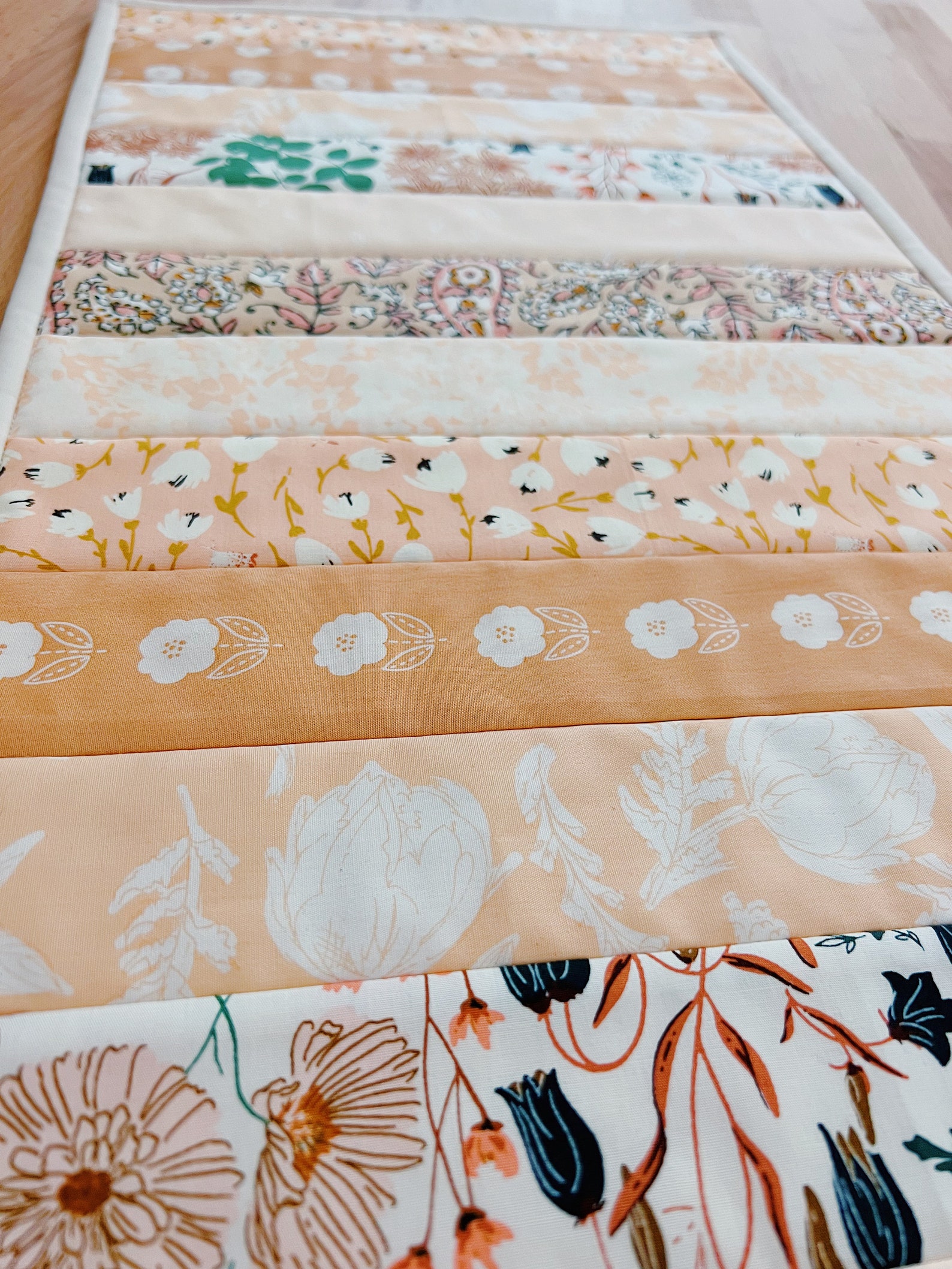 Quilt as You Go Table Runner Pattern // Beginner Friendly // Etsy