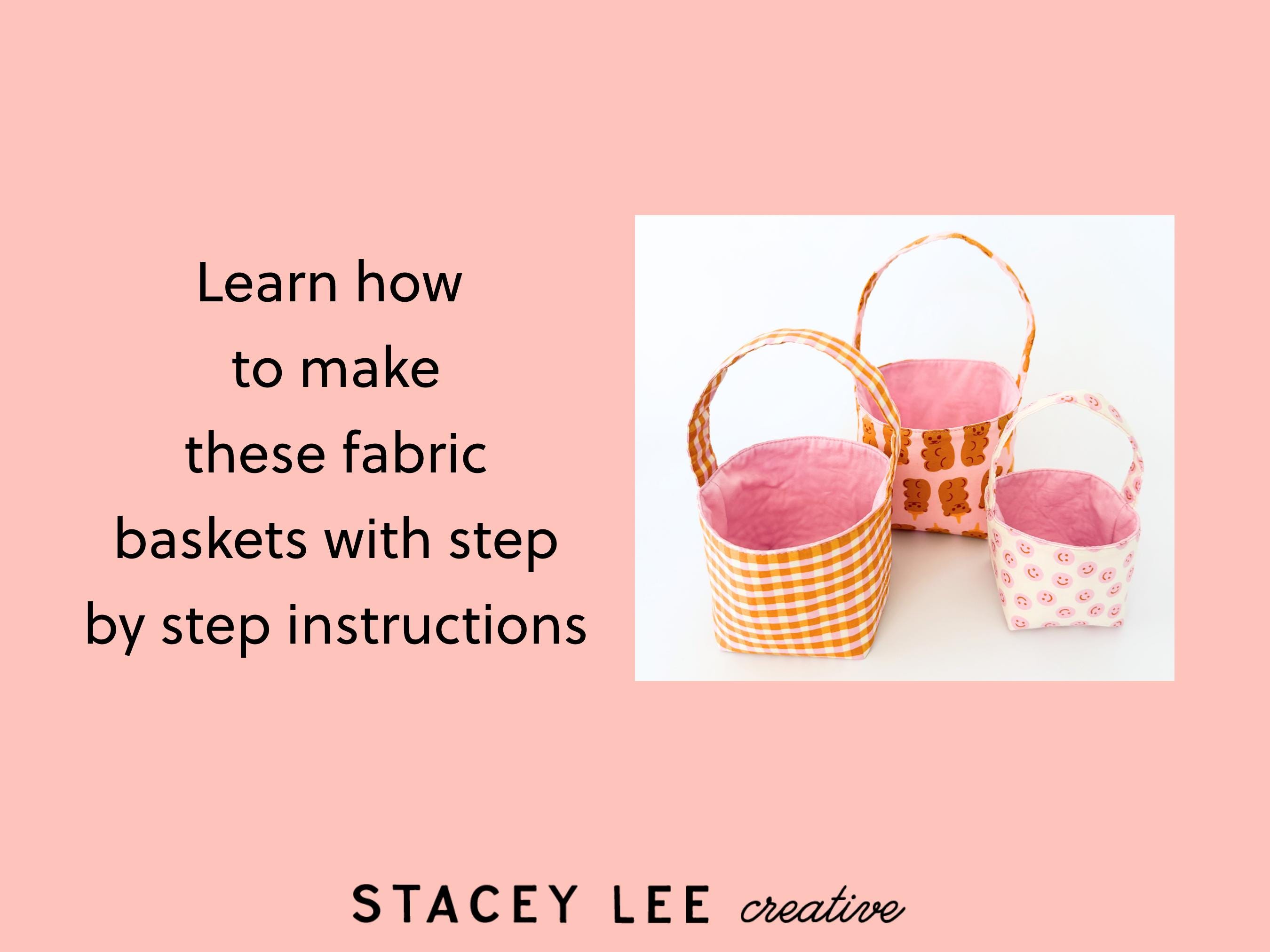 Fabric Basket Sewing Pattern PDF - 4 Sizes - Beginner Friendly - Etsy