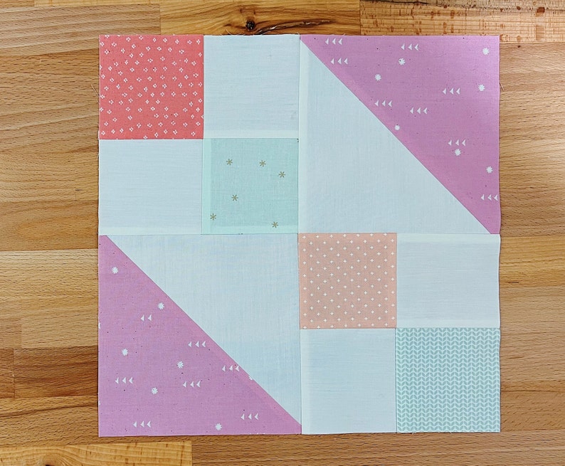 New Four Patch Quilt Block Pattern // Learn to Quilt // - Etsy