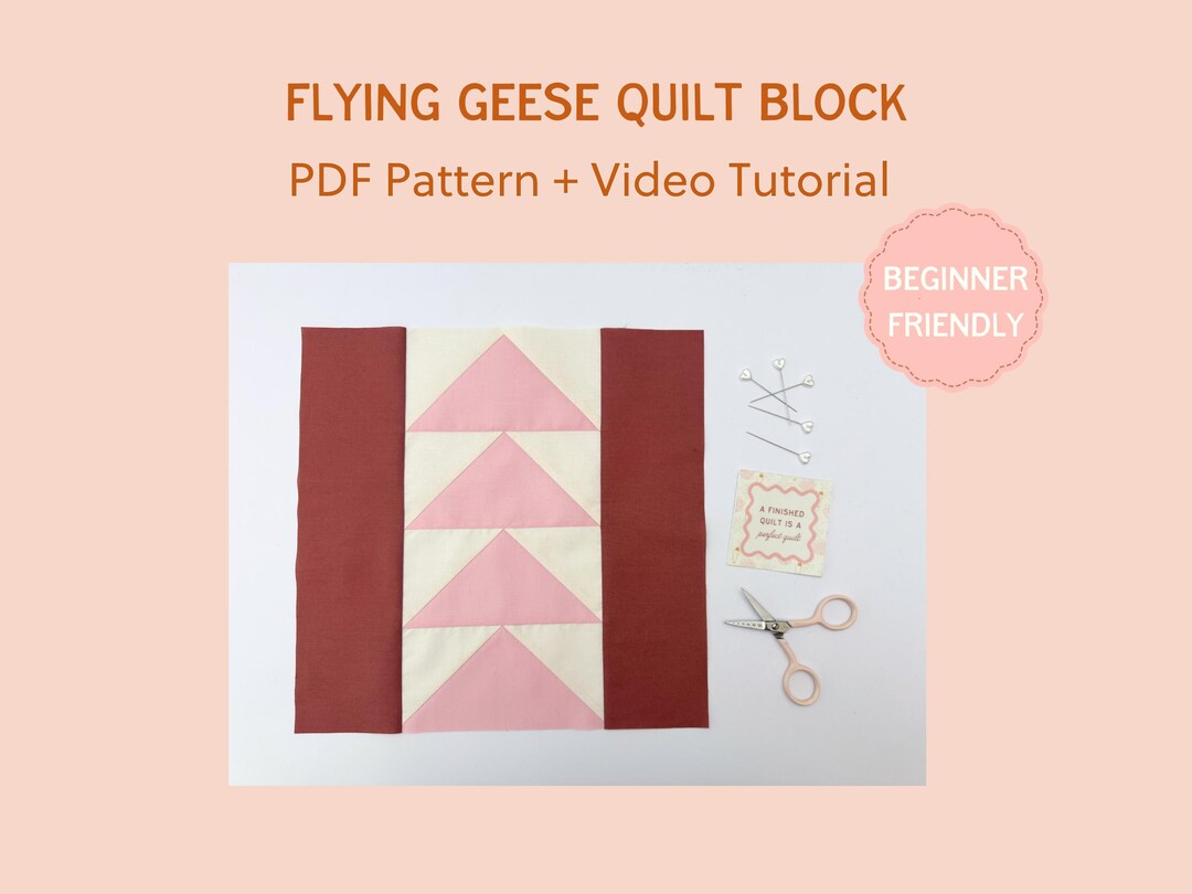 Flying Geese Quilt Block Pattern | Beginner Friendly (PDF Pattern) - Etsy
