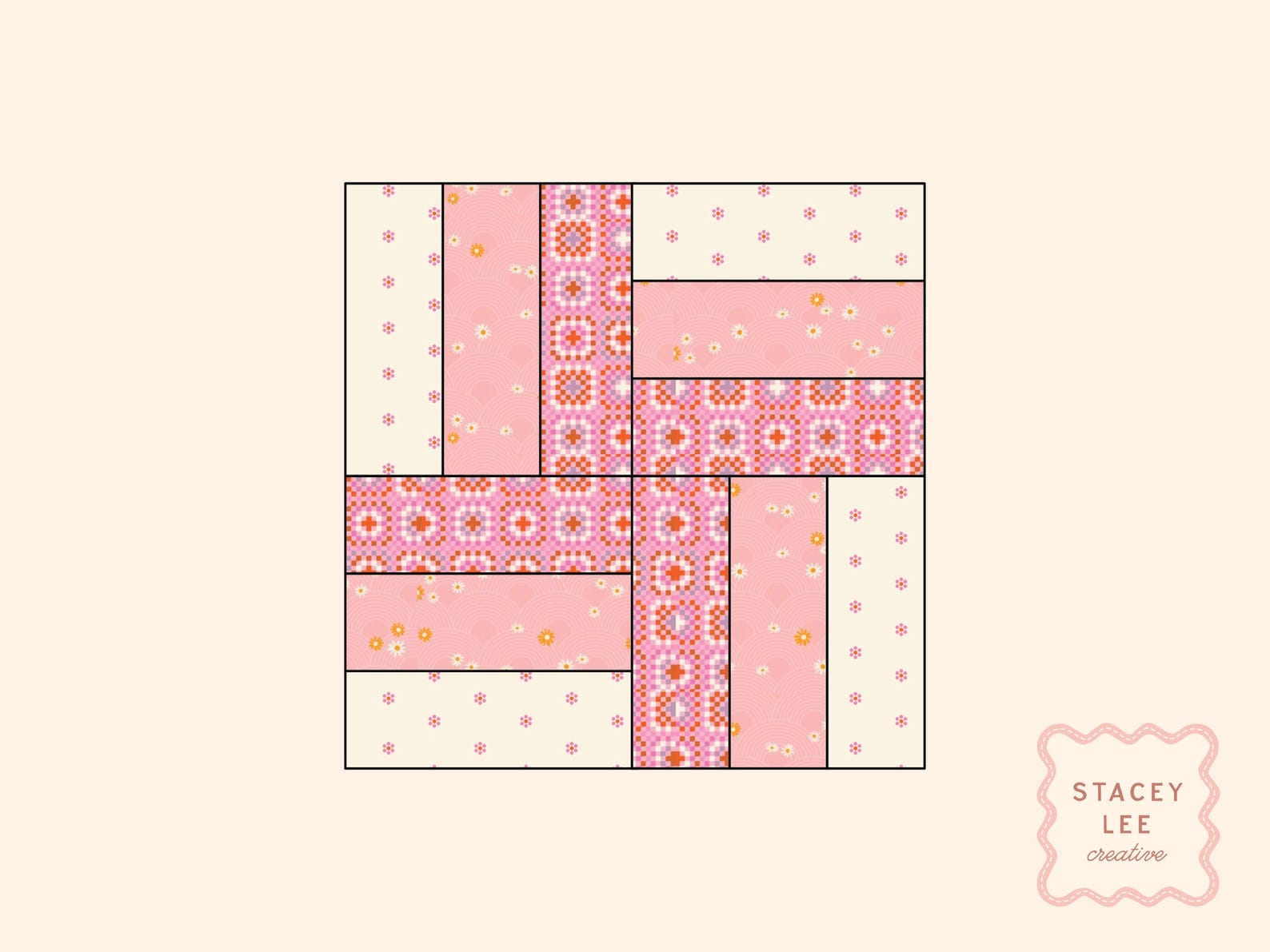 Rail Fence Quilt Block Pattern | Beginner-friendly (PDF Pattern) - Etsy
