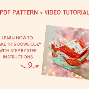 Bowl Cozy Sewing Pattern PDF – 2 Sizes – Easy Beginner DIY Gift With ...