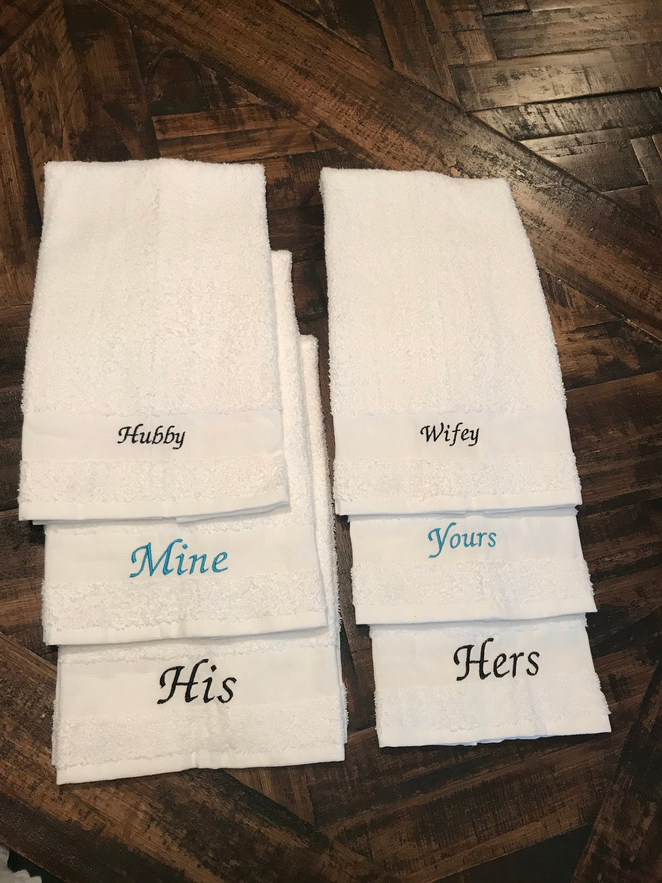 Personalized Couples Bathroom Towels Etsy UK