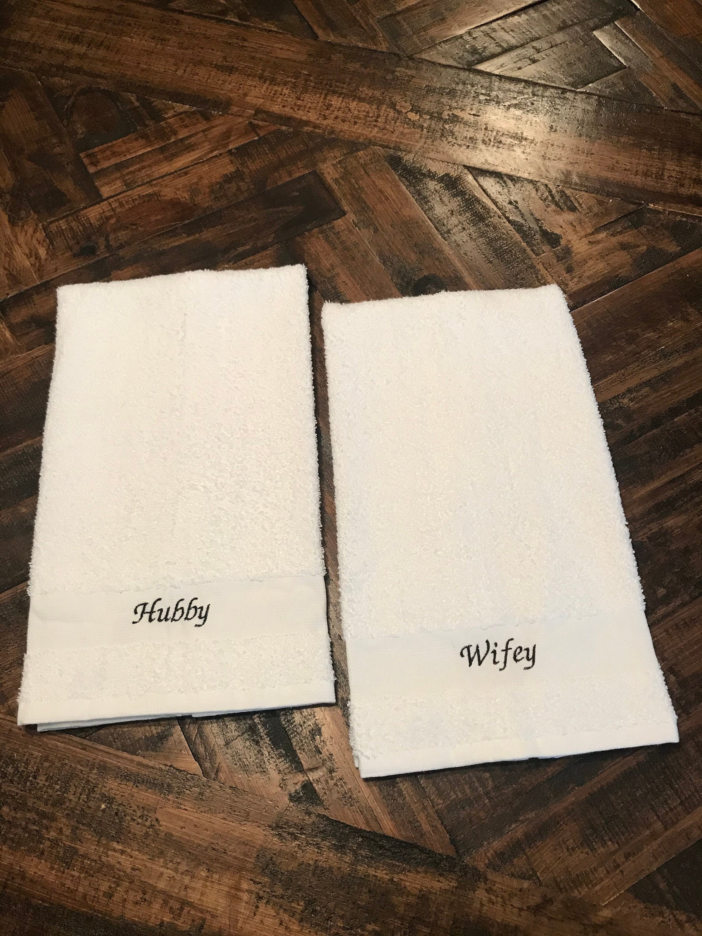 Personalized Couples Bathroom Towels Etsy UK