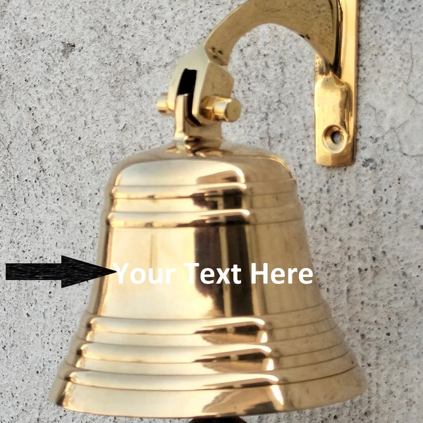 Solid Brass Ship/Last Orders/Pub/Door/School/Dinner/Reception Wall Mountable Bell (4")