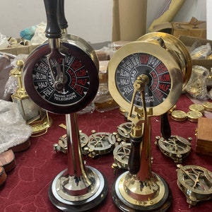 Polished Brass Ships Engine Room Telegraph 20&quot; Collectible HOME Decor