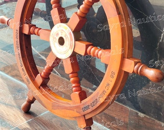 Personalized Wooden Shipwheel for Special Boat Operators | Home Decor Wall Hanging Gift | 12" to 36" Shipwheel | Maritime Wheels