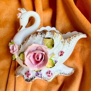 Swan Rose Porcelain Japan - Etsy