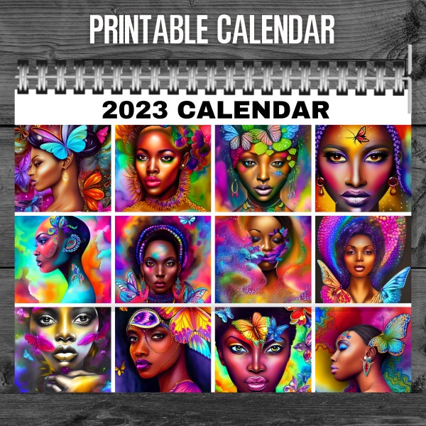 African American Calendar Etsy
