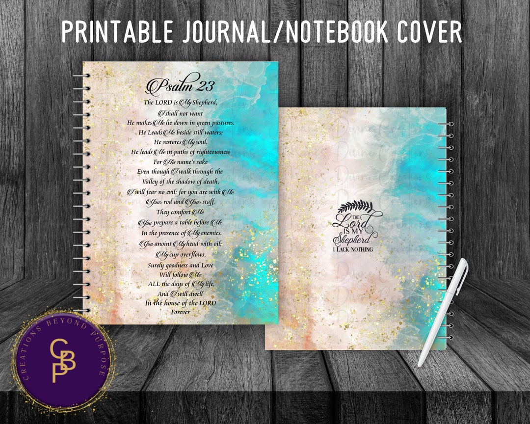 Printable Planner Cover, Christian Planner Journal Notebook, Bible ...