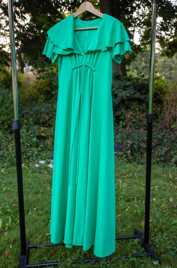 VINTAGE GREEN 70s Maxi Dress - image 5