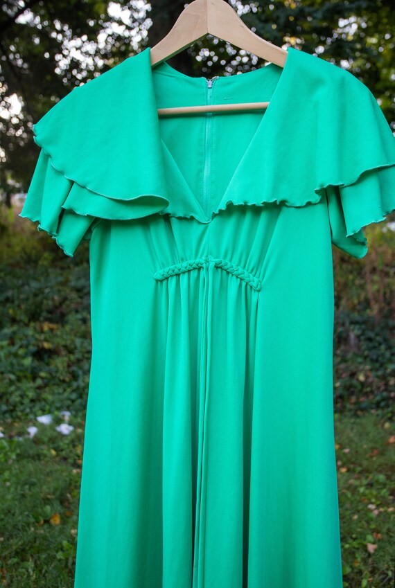 VINTAGE GREEN 70s Maxi Dress - image 6