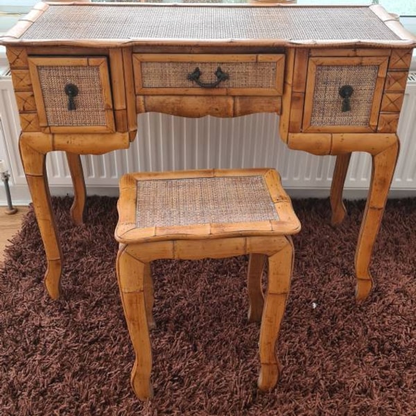 Beautiful Desk and stool. Bamboo in fabulous condition.