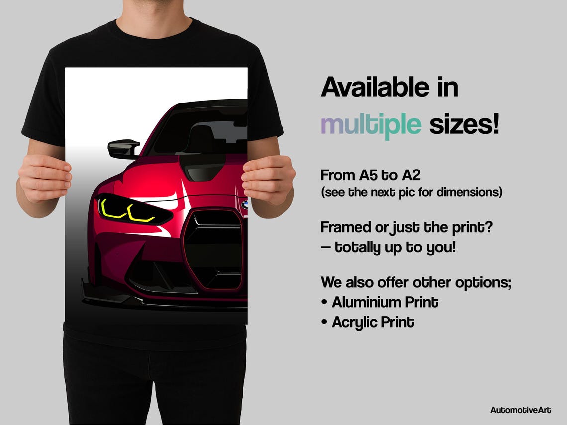 Also Available Design M3 CS | 2 Frame Options / Print Only Also Available (A5-A3) | Digitally ...