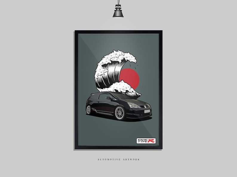 Honda - EP3 Type R | 2 Frame Options / Print Only Also Available (A5-A3 ...