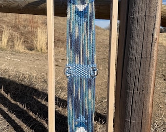 28” Blue Tie Dye Mohair Cinch