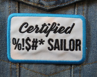 Certified Sailor Embroidered patch