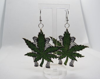 Celestial Beings & Leaf Earrings