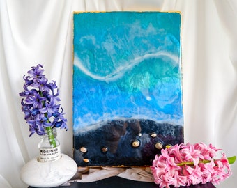 Resin art wall hanging frame as personal gift