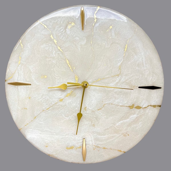 Marble Clock Etsy