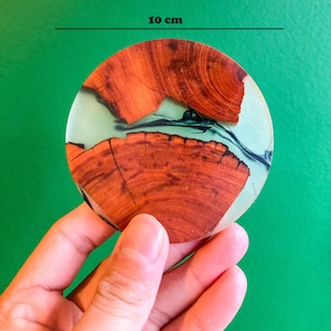 Wood and Resin coaster sets, Japanese tea wooden coaster, Drinks and barware, Handmade and Unique Gifts, Square and Circle rustic style image 5