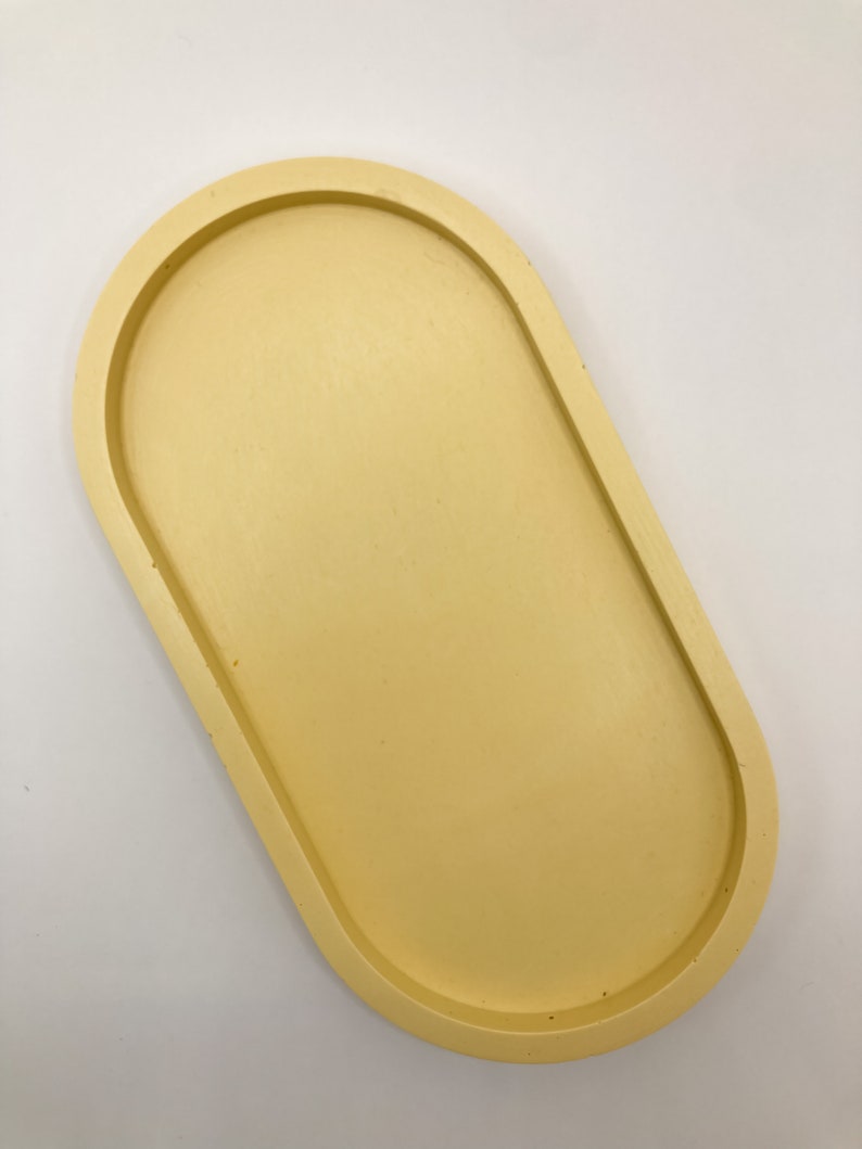 Jesmonite Tray organiser, Earth color trays, Trinket and Minimalist tray, Jewellery organiser, Candle holder, and unque gift ideas Mustard yellow