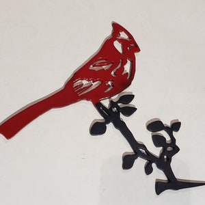 Metal Tree Branch Cardinal Bird Silhouette Powder Coated.
