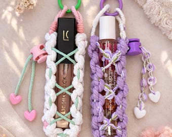 Lip Gloss Macrame Schlüsselanhänger