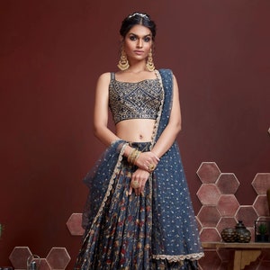 Chiffon lehenga store choli online