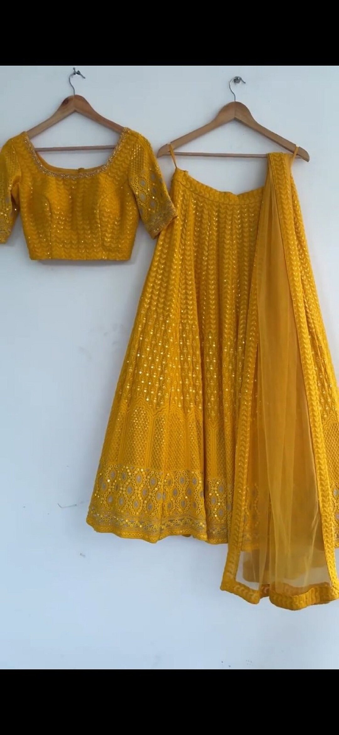 Girls Mustard Yellow Lehenga Choli Set with Multicolor Floral  Jacket
