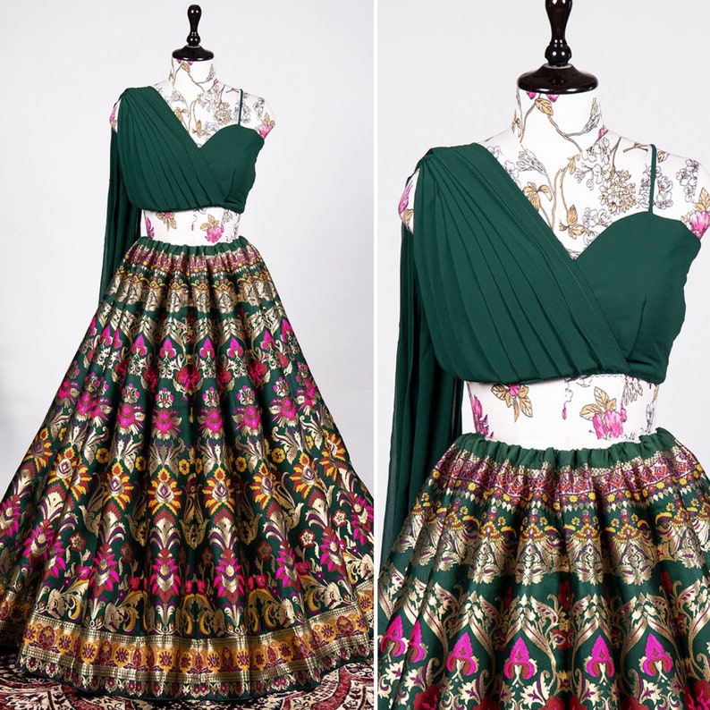 Green Sangeet Lehenga choli