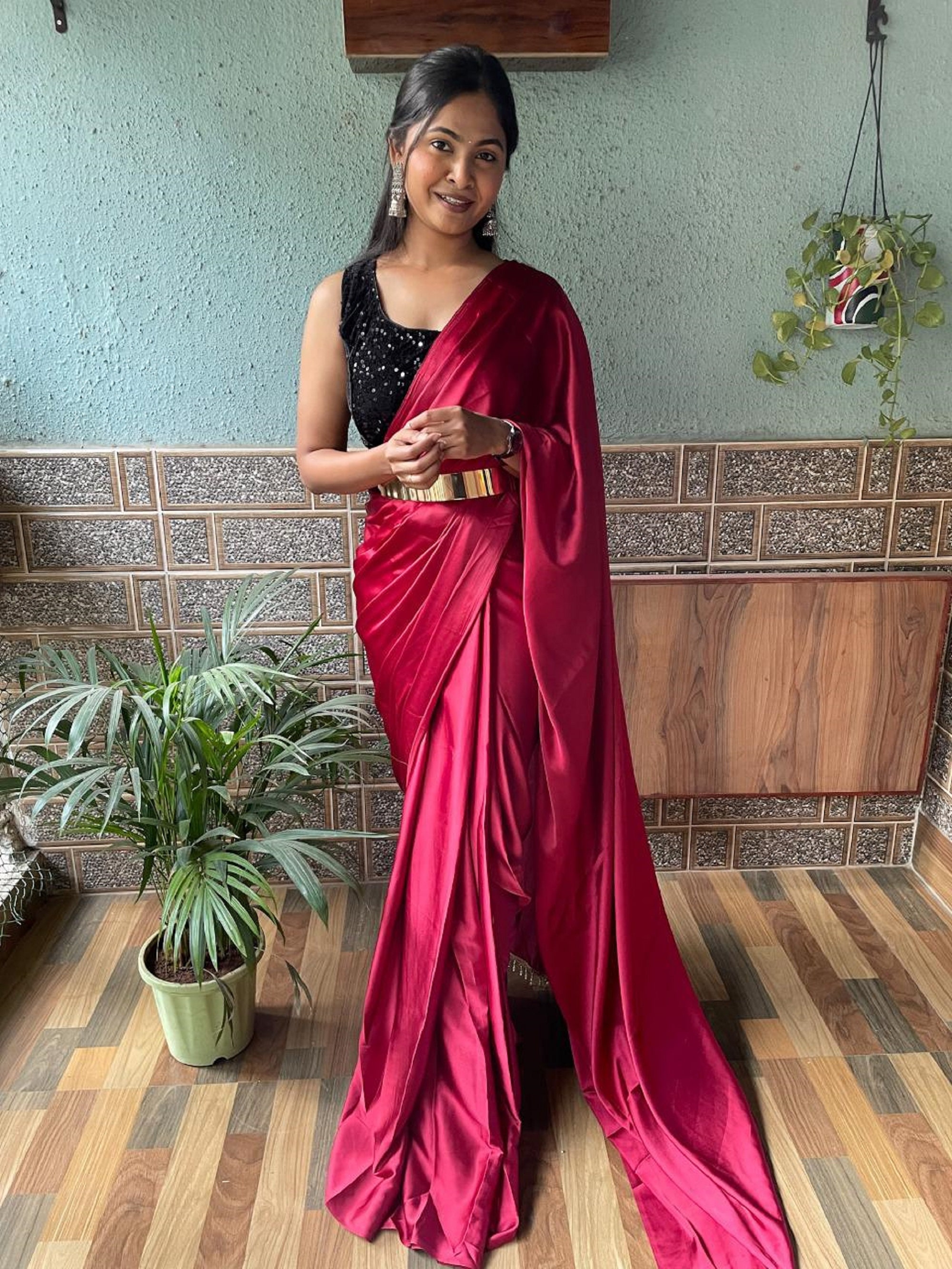 Buy Pretty Pink 1 Minute Ready to Wear Saree Collection With Full Online in India - Etsy Buy Pretty Pink 1 Minute Ready to Wear Saree Collection With Full Online in India - Etsy