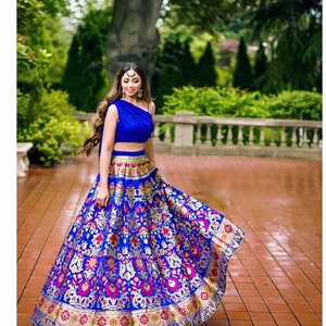 Royal Blue sangeet lehenga choli