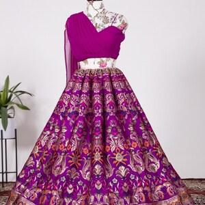 Purple sangeet lehenga choli