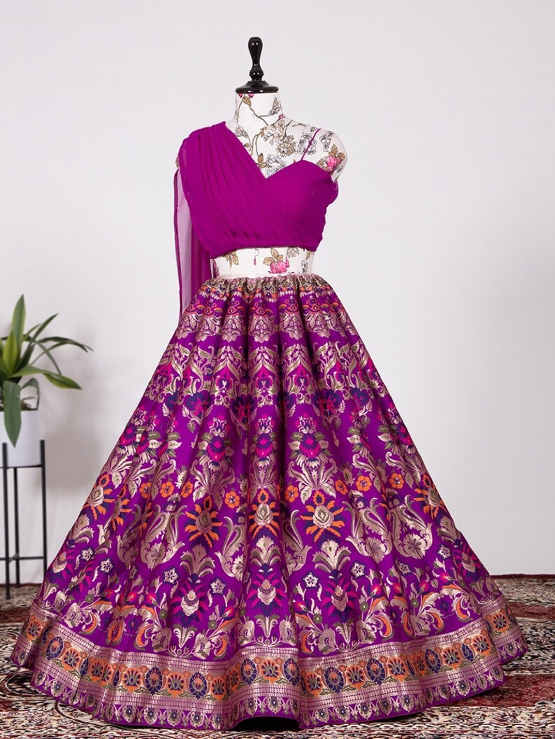 Purple sangeet lehenga choli