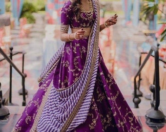 purple lengha