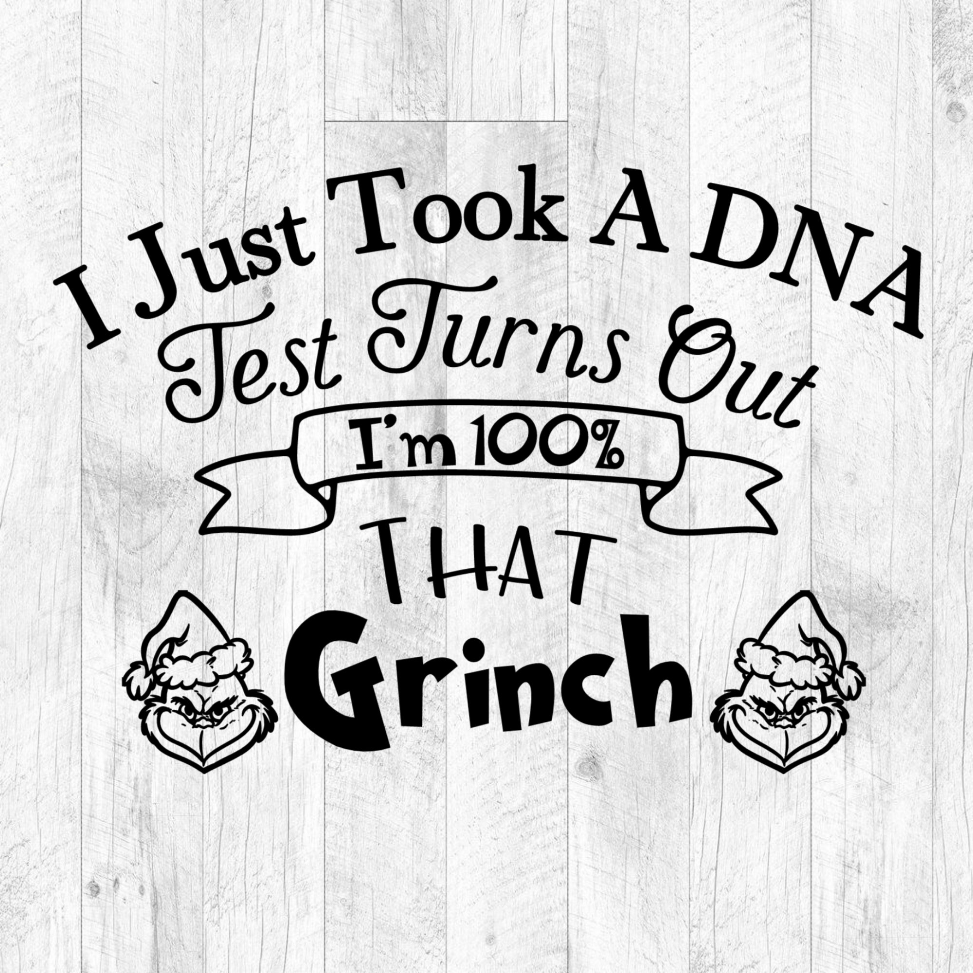 DNA Test Grinch SVG I'm 100% That 