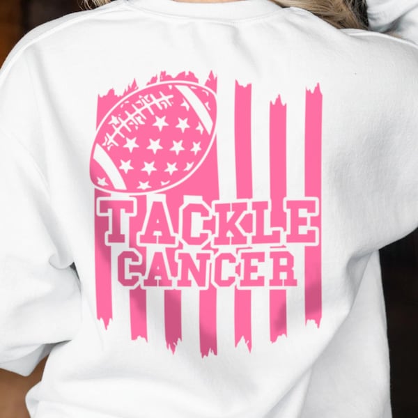 Tackle Breast Cancer SVG PNG, Football Flag SVG