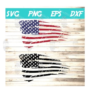 Distressed American Flag SVG - Etsy